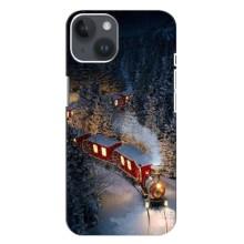 Силиконовый бампер на рождество для iPhone 14 Plus (Поезд)