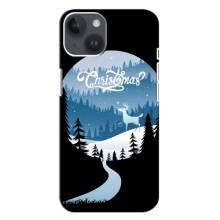 Силиконовый бампер на рождество для iPhone 14 Plus (Рождественский Олень)