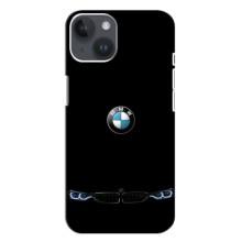 Силиконовый бампер с картинкой машины на iPhone 14 Plus (Черный BMW)