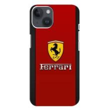 Силиконовый бампер с картинкой машины на iPhone 14 Plus (Ferrari Logo)