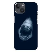 Силіконовий бампер з картинкою звірів для iPhone 14 Plus (Пащу Акули)