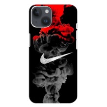 Силиконовый Чехол на iPhone 14 Plus с картинкой Nike (Nike дым)