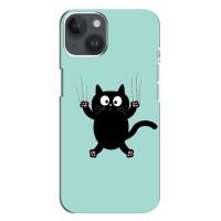 Силиконовый чехол с котиком для iPhone 14 Plus (Падающий кот)