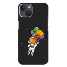 Силиконовый Чехол с принтом "Космонавты" на iPhone 14 Plus (Космонавт с шариками)