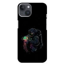 Силиконовый Чехол с принтом "Космонавты" на iPhone 14 Plus (В руках земля)