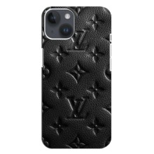 Текстурный Чехол Louis Vuitton для Айфон 14 Плюс (Черный ЛВ)