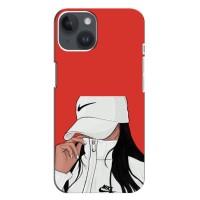 Силіконовый Чохол на iPhone 14 Plus з картинкой Модных девушек (Дівчина Nike)
