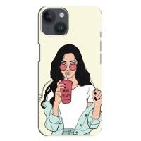 Силіконовый Чохол на iPhone 14 Plus з картинкой Модных девушек (З напоєм)