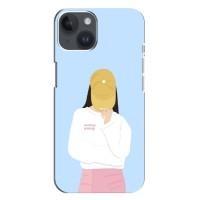 Силіконовый Чохол на iPhone 14 Plus з картинкой Модных девушек (Жовта кепка)