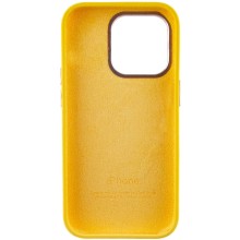 Чохол Silicone Case Metal Buttons (AA) для Apple iPhone 14 Pro Max (6.7") – Жовтий