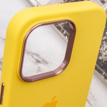 Чохол Silicone Case Metal Buttons (AA) для Apple iPhone 14 Pro Max (6.7") – Жовтий