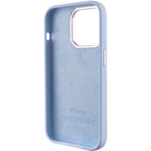 Чехол Silicone Case Metal Buttons (AA) для Apple iPhone 14 Pro Max (6.7") – Голубой
