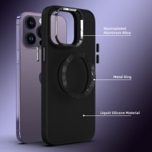 TPU чохол Bonbon Metal Style with MagSafe для Apple iPhone 14 Pro Max (6.7") – Чорний