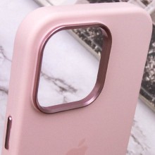 Чохол Silicone Case Metal Buttons (AA) для Apple iPhone 14 Pro Max (6.7") – Рожевий