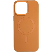 Кожаный чехол Bonbon Leather Metal Style with MagSafe для Apple iPhone 14 Pro Max (6.7") – Коричневый