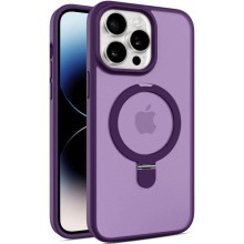 TPU+PC чехол Metal Buttons with MagSafe Colorful HQ Ring для Apple iPhone 14 Pro Max (6.7") (Purple)