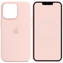 Чехол Silicone case (AAA) full with Magsafe and Animation для Apple iPhone 14 Pro Max (6.7") (Розовый)