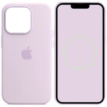 Чехол Silicone case (AAA) full with Magsafe and Animation для Apple iPhone 14 Pro Max (6.7") (Сиреневый)