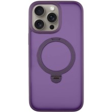 TPU+PC чохол Metal Buttons with MagSafe Colorful HQ Ring для Apple iPhone 14 Pro Max (6.7") – Фіолетовий