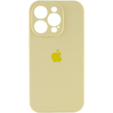 Чехол Silicone Case Full Camera Protective (AA) для Apple iPhone 14 Pro Max (6.7") – Желтый