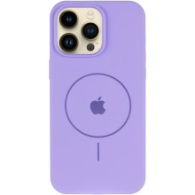 Чохол Silicone Case Full Protective (AA) V2 with MagSafe для Apple iPhone 14 Pro Max (6.7") – Бузковий