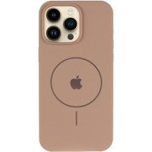 Чехол Silicone Case Full Protective (AA) V2 with MagSafe для Apple iPhone 14 Pro Max (6.7") – Бежевый