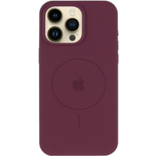 Чехол Silicone Case Full Protective (AA) V2 with MagSafe для Apple iPhone 14 Pro Max (6.7") – Бордовый