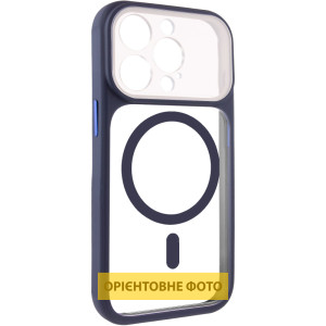Чехол TPU+PC GETMAN Moon Clear with MagSafe для Apple iPhone 14 Pro Max (6.7") – Blue