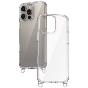 Чехол TPU Transparent with Straps для Apple iPhone 14 Pro Max (6.7") – Оранжевый