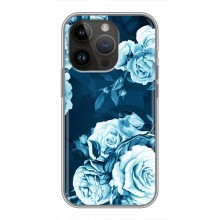 Чехлы (ART) Цветы на iPhone 14 Pro Max (VPrint) (Голубые Бутоны)