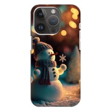 Чехлы на Новый Год iPhone 14 Pro Max (Снеговик праздничный)