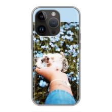 Чохли з зображенням різних тварин на iPhone 14 Pro Max (Їжачок в руці)