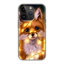 Чехлы с картинкой Лисички для iPhone 14 Pro Max (VPrint) (Лисичка в гирляндах)