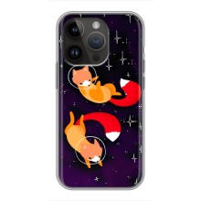 Чехлы с картинкой Лисички для iPhone 14 Pro Max (VPrint) (Лисички космонавты)
