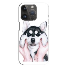 Чехол с Хаски для iPhone 14 Pro Max - (AlphaPrint) – Хаски улыбака