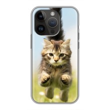 Чехлы с Котиками для iPhone 14 Pro Max (VPrint) (Прыжок кота)