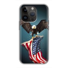 Чехол Флаг USA для iPhone 14 Pro Max – Орел и флаг