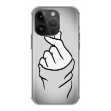 Чехол с принтом для iPhone 14 Pro Max (AlphaPrint - Знак сердечка) – Значок Love