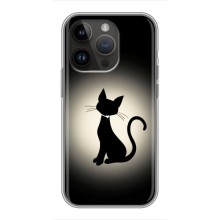 Чехол с принтом для iPhone 14 Pro Max (AlphaPrint) Модные коты – Силуэт котика