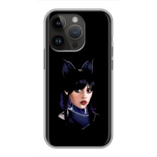 Чехлы Венсдей на iPhone 14 Pro Max Уэнсдей (AlphaPrint) (серьезная Уэнздей)