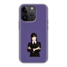 Чехлы Венсдей на iPhone 14 Pro Max Уэнсдей (AlphaPrint) (Уэнздей в черном)