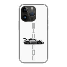 Чохол з авто Порше для iPhone 14 Pro Max – білий порше