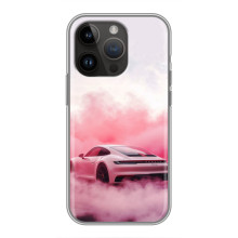 Чохол з авто Порше для iPhone 14 Pro Max – Рожевий Порше