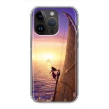 Чехол с мультфильмом Моана iPhone 14 Pro Max (Моана в море)