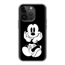 Эксклюзивный чехол для iPhone 14 Pro Max (AlphaPrint - Мультяшные) – Микки на черном