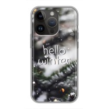 Новогодние, Праздничные Чехлы для iPhone 14 Pro Max - 2024 год (Hello winter)