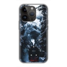 Новогодние, Праздничные Чехлы для iPhone 14 Pro Max - 2024 год (Зимний поезд)