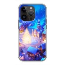 Рождественские Чехлы для iPhone 14 Pro Max (VPrint) (Рождественский город)