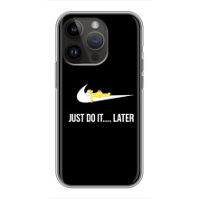 Силиконовый Чехол на iPhone 14 Pro Max с картинкой Nike – Later