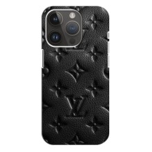 Текстурный Чехол Louis Vuitton для Айфон 14 Про Макс (Черный ЛВ)